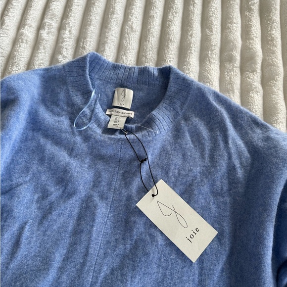 Joie 100% Cashmere Softest Cozy Periwinkle Blue NEW - Picture 4 of 12